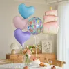 Creative colorful balloon combination heart-shaped transparent "Happy Birthday" letter-shaped party decoration set details Picture